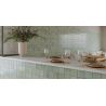 Carrelage mur effet zellige Abanilla turquoise 32x62,5 cm