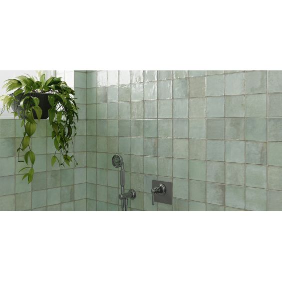 Carrelage mur effet zellige Abanilla turquoise 32x62,5 cm