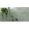 Carrelage mur effet zellige Abanilla turquoise 32x62,5 cm