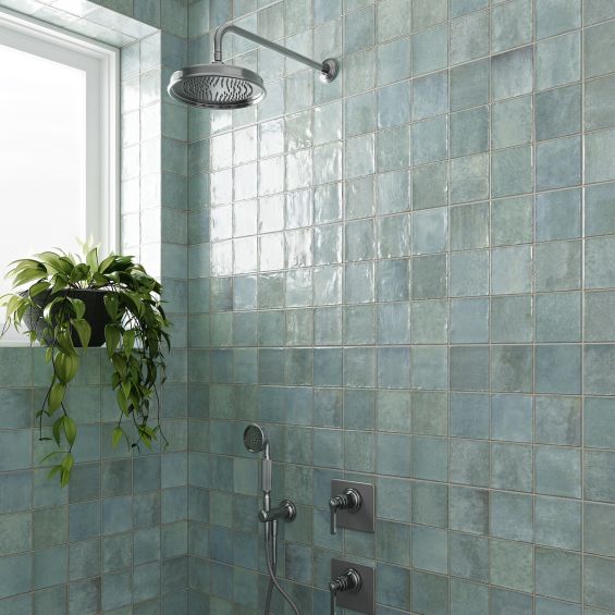 Carrelage mur effet zellige Abanilla vert 32x62,5 cm