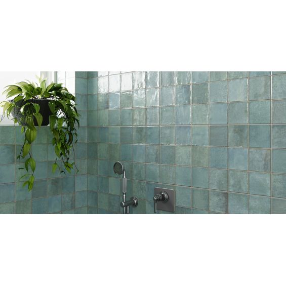 Carrelage mur effet zellige Abanilla vert 32x62,5 cm