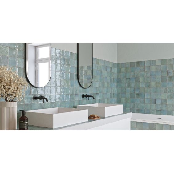 Carrelage mur effet zellige Abanilla vert 32x62,5 cm