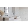  Carrelage mur effet zellige Zahara blanc grisé 32x62,5 cm