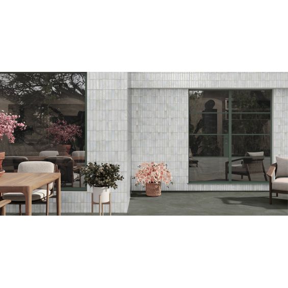  Carrelage mur effet zellige Zahara blanc grisé 32x62,5 cm