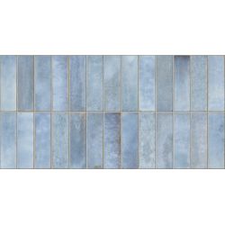 Carrelage mur effet zellige Zahara bleu 32x62,5 cm