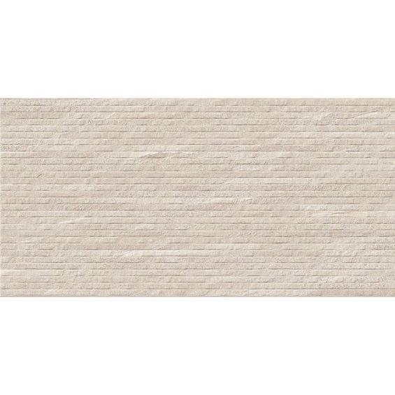Carrelage mur Tikal décor sable relief 25x70 cm