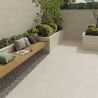Carrelage sol extérieur effet pierretravertin Panarea ivoire R11 60x120 cm