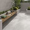 Carrelage sol extérieur effet pierretravertin Panarea perle R11 60x120 cm
