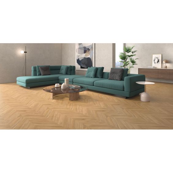 Carrelage sol imitation parquet Chevron miel60x120 cm