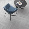 Carrelage sol imitation parquet Chevrongris 60x120 cm
