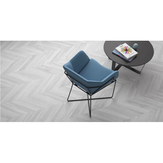 Carrelage sol imitation parquet Chevrongris 60x120 cm