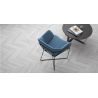 Carrelage sol imitation parquet Chevrongris 60x120 cm