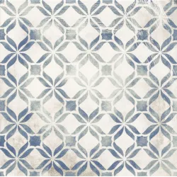 Dalle extérieur effet carreaux ciment Fragment bleu R11 14 mm 32,9x32,9 cm
