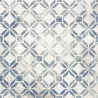 Dalle extérieur effet carreaux ciment Fragment bleu R11 14 mm 32,9x32,9 cm