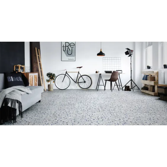 Carrelage sol effet terrazzo Triveneto bleu jean 60x60 cm
