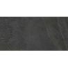 Carrelage sol effet pierre Lindos Noir 60x120 cm