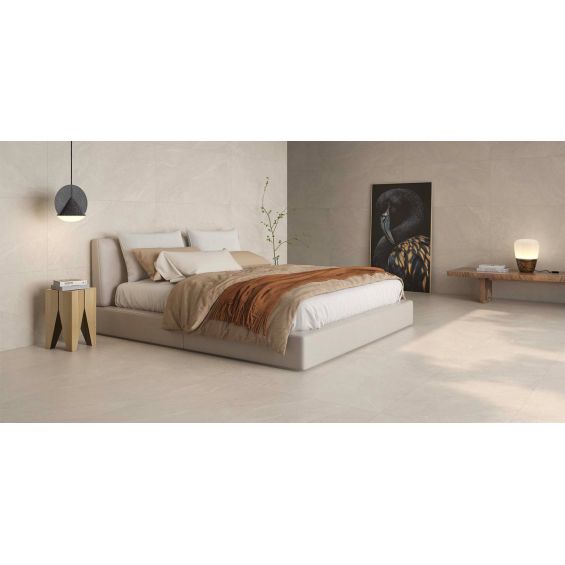 Carrelage sol effet pierre Lindos Sable 60x60 cm