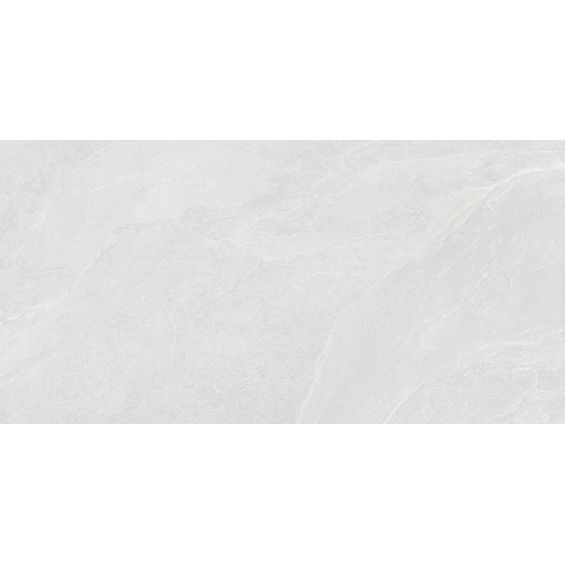Carrelage sol effet pierre Lindos Blanc grisé 60x120 cm