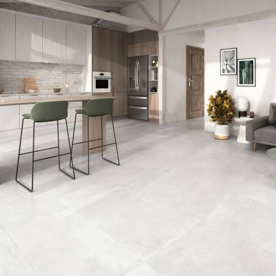 Carrelage sol effet béton Séoulperle 60x120 cm