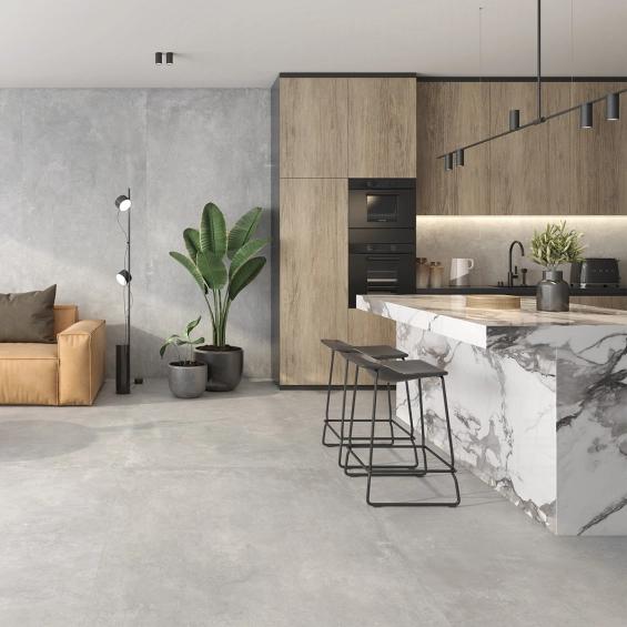 Carrelage sol moderne Max Gris 60x120 cm