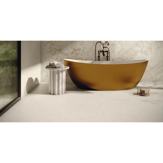 Carrelage sol extérieur moderne Ronda ivoire R11 60x120 cm