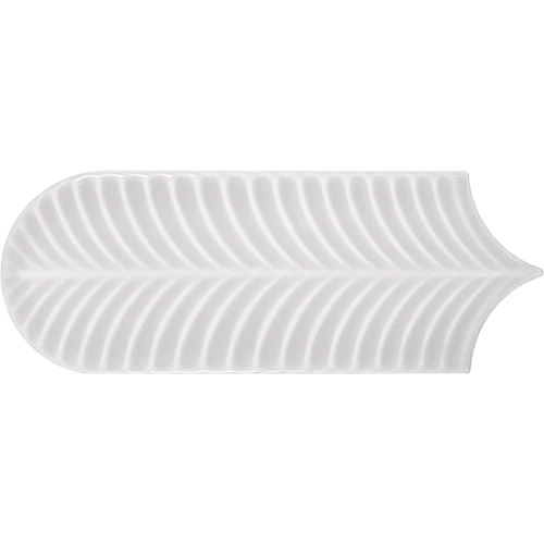 Carrelage mur effet Fleur Strelitzia blanc 8,1x25 cm