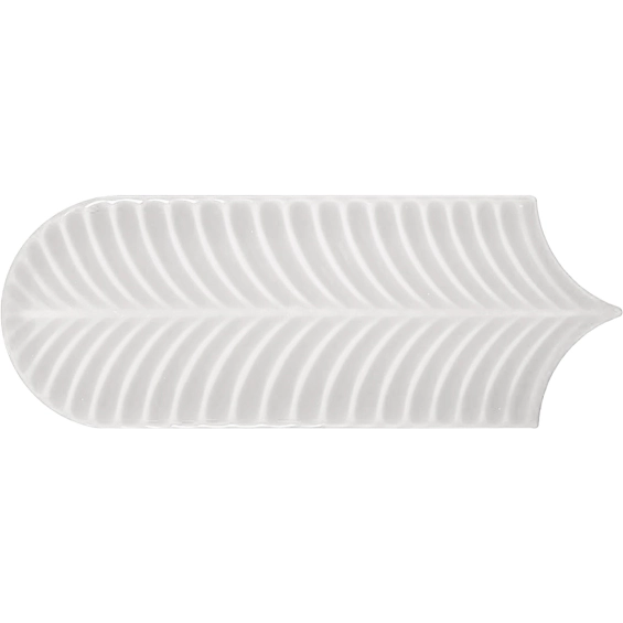 Carrelage mur effet Fleur Strelitzia blanc 8,1x25 cm