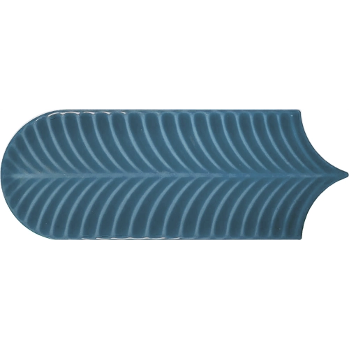 Carrelage mur effet Fleur Strelitzia bleu marine 8x21,5 cm