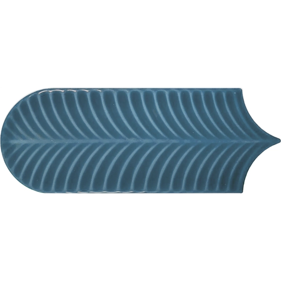 Carrelage mur effet Fleur Strelitzia bleu marine 8,1x25 cm