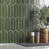 Carrelage mur effet Fleur Strelitzia vert 8,1x25 cm
