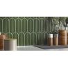 Carrelage mur effet Fleur Strelitzia vert 8,1x25 cm