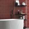 Carrelage mur effet Fleur Strelitzia rouge 8,1x25 cm