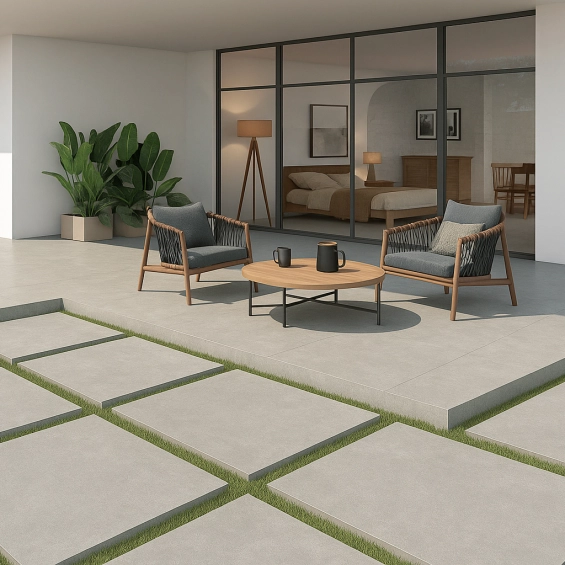 Dalle extérieur Arès 2.0 grège R11 60x60 cm