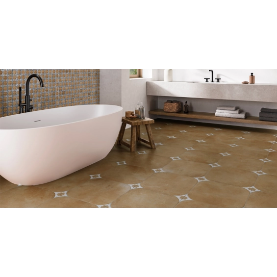 Carrelage sol traditionnel Baratti terre 44x44 cm