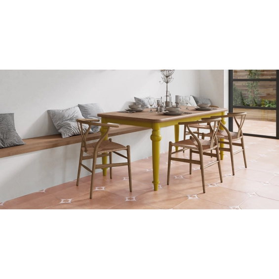 Carrelage sol traditionnel Baratti rosé 44x44 cm