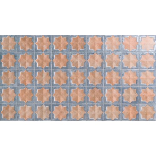 Carrelage mur Baratti décor rosé bleuté31x56 cm