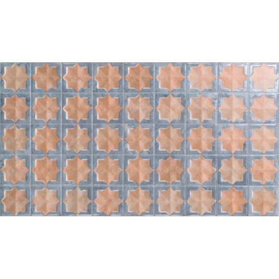 Carrelage mur Baratti décor rosé bleuté31x56 cm