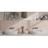 Carrelage mur Baratti décor rosé glacé31x56 cm
