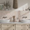 Carrelage mur Baratti décor rosé glacé31x56 cm