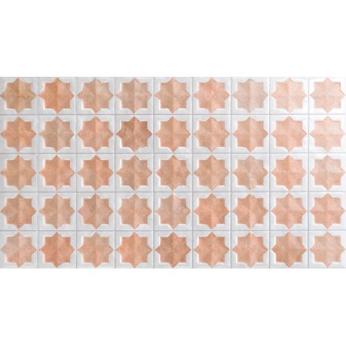 Carrelage mur Baratti décor rosé glacé31x56 cm