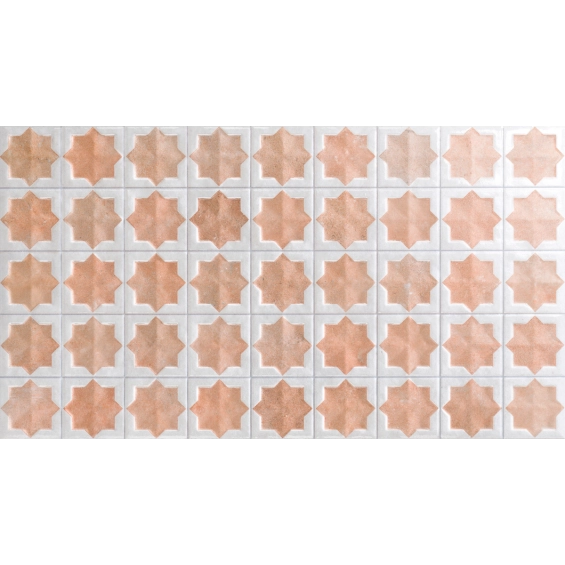 Carrelage mur Baratti décor rosé glacé31x56 cm