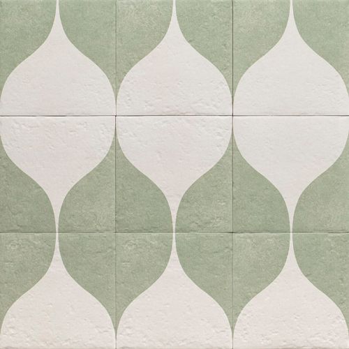 Carrelage sol effet carreaux de ciment Dalí décor goutte 20x20 cm