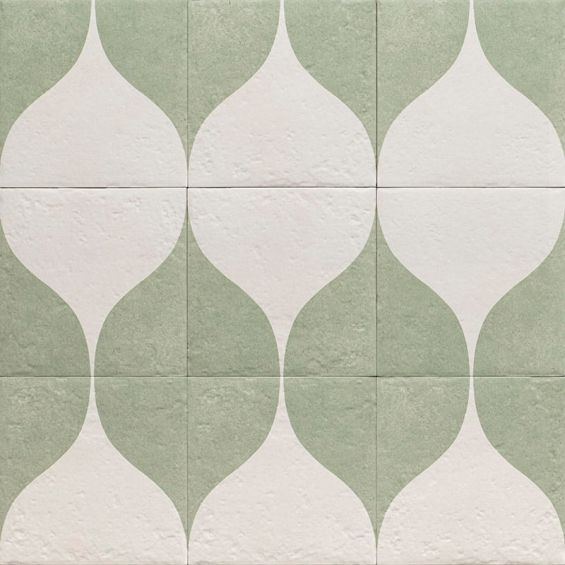 Carrelage sol effet carreaux de ciment Dalí décor goutte 20x20 cm