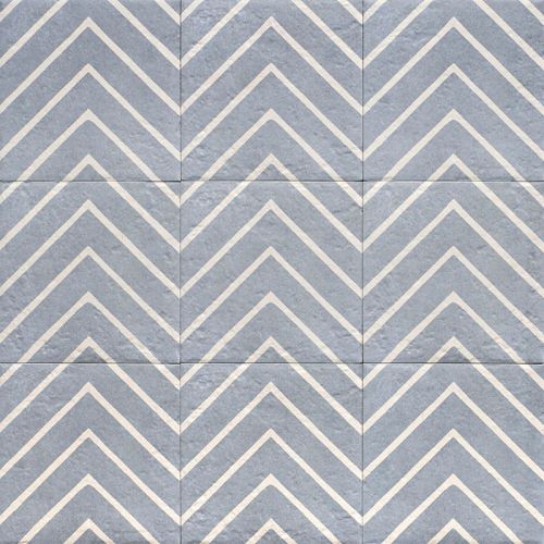 Carrelage sol effet carreaux de ciment Dalí décor bleugéo 20x20 cm