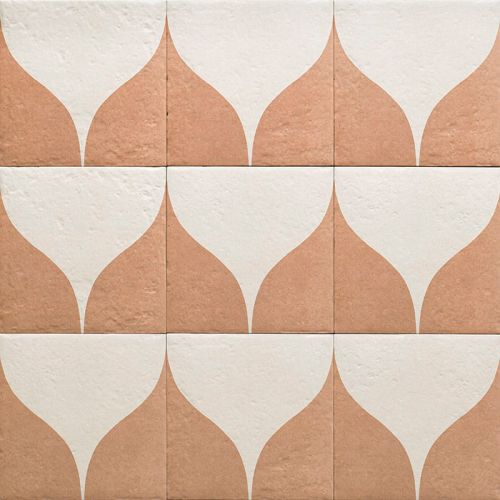 Carrelage sol effet carreaux de ciment Dalí décor terre goutte 20x20 cm