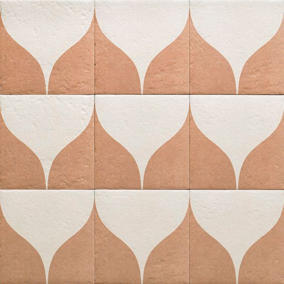 Carrelage sol effet carreaux de ciment Dalí décor terre goutte 20x20 cm