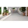 Carrelage sol effet carreaux de ciment Dalí décor gris feuille 20x20 cm