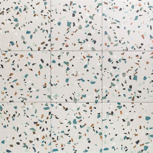 Carrelage sol effet terrazzo Ivrea blanc 2020 cm