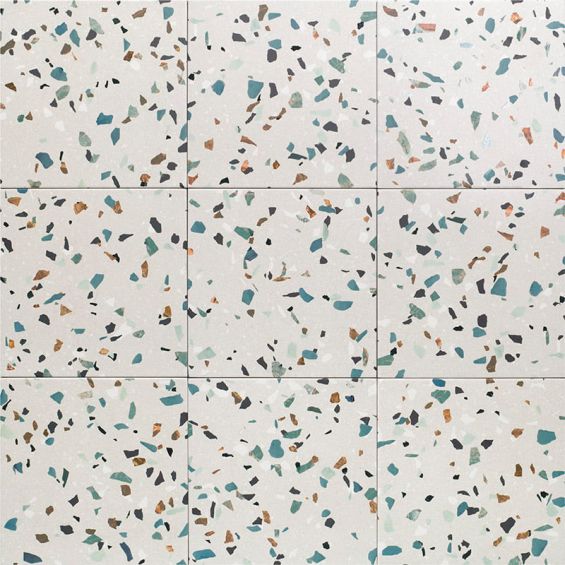 Carrelage sol effet terrazzo Ivrea blanc 2020 cm