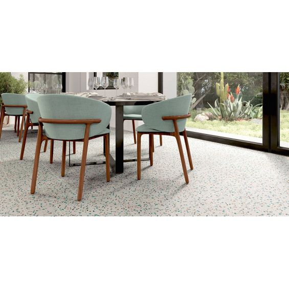 Carrelage sol effet terrazzo Ivrea blanc 2020 cm